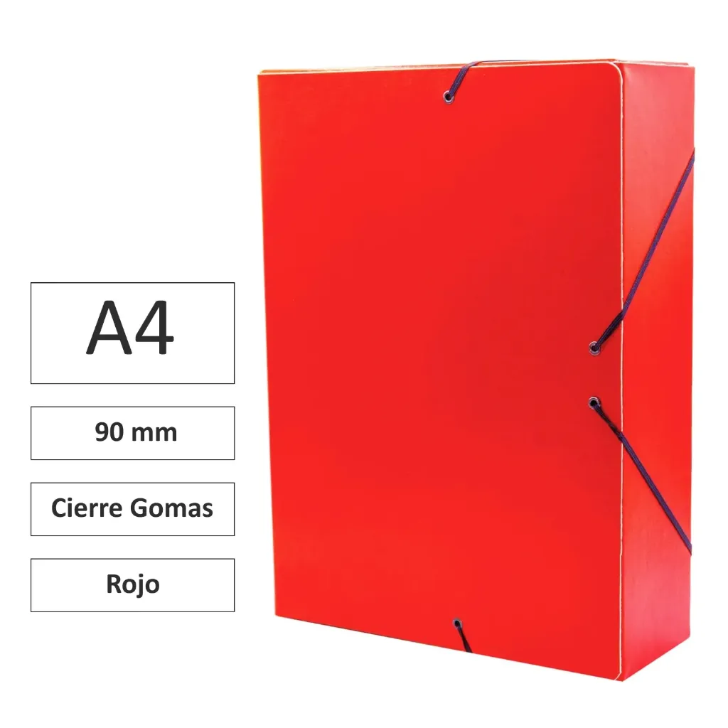 [180172] CARPETA PROYECTO CARTÓN 9cm ROJO