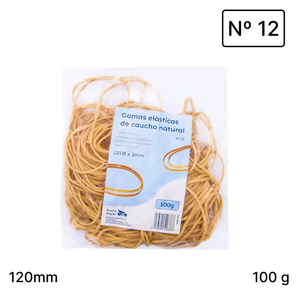 GOMAS ELÁSTICAS Ø120x2mm BOLSA 100gr