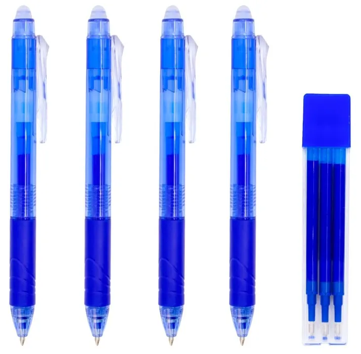 BOLÍGRAFO IGNETE BORRABLE AZUL BOLSA 4 BOLI AZUL +1 REC AZUL