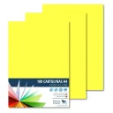 CARTULINA A4 RAYLU AMARILLO LIMÓN PAQUETE DE 100u