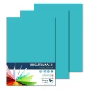 CARTULINA A4 RAYLU AZUL TURQUESA PAQUETE DE 100u