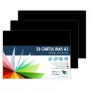 CARTULINA A3 RAYLU NEGRO PAQUETE DE 50u