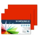 CARTULINA A3 RAYLU ROJO TOMATE PAQUETE DE 50u