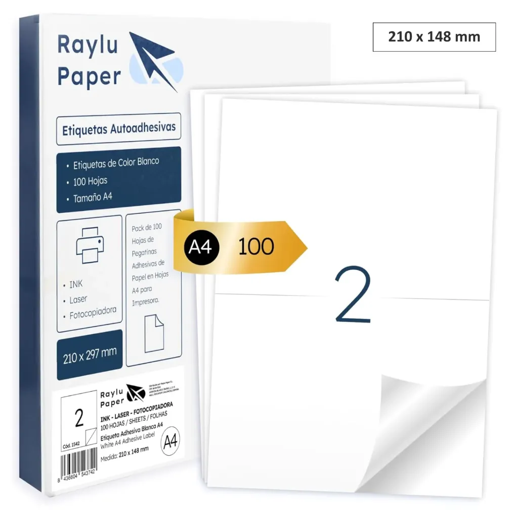 ETIQUETA AUTOADHESIVA RAYLU 210x148 CAJA 100h