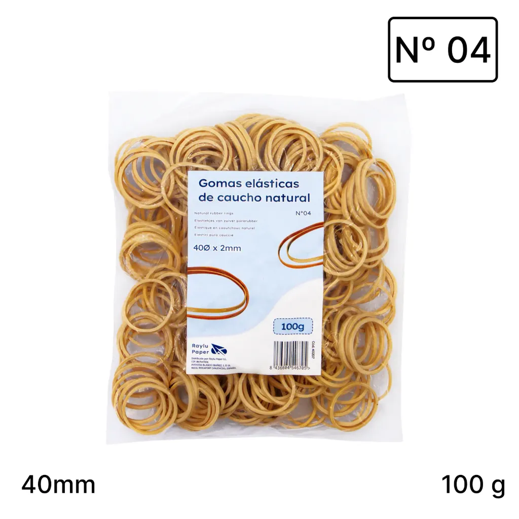 GOMAS ELÁSTICAS Ø40x2mm BOLSA 100gr