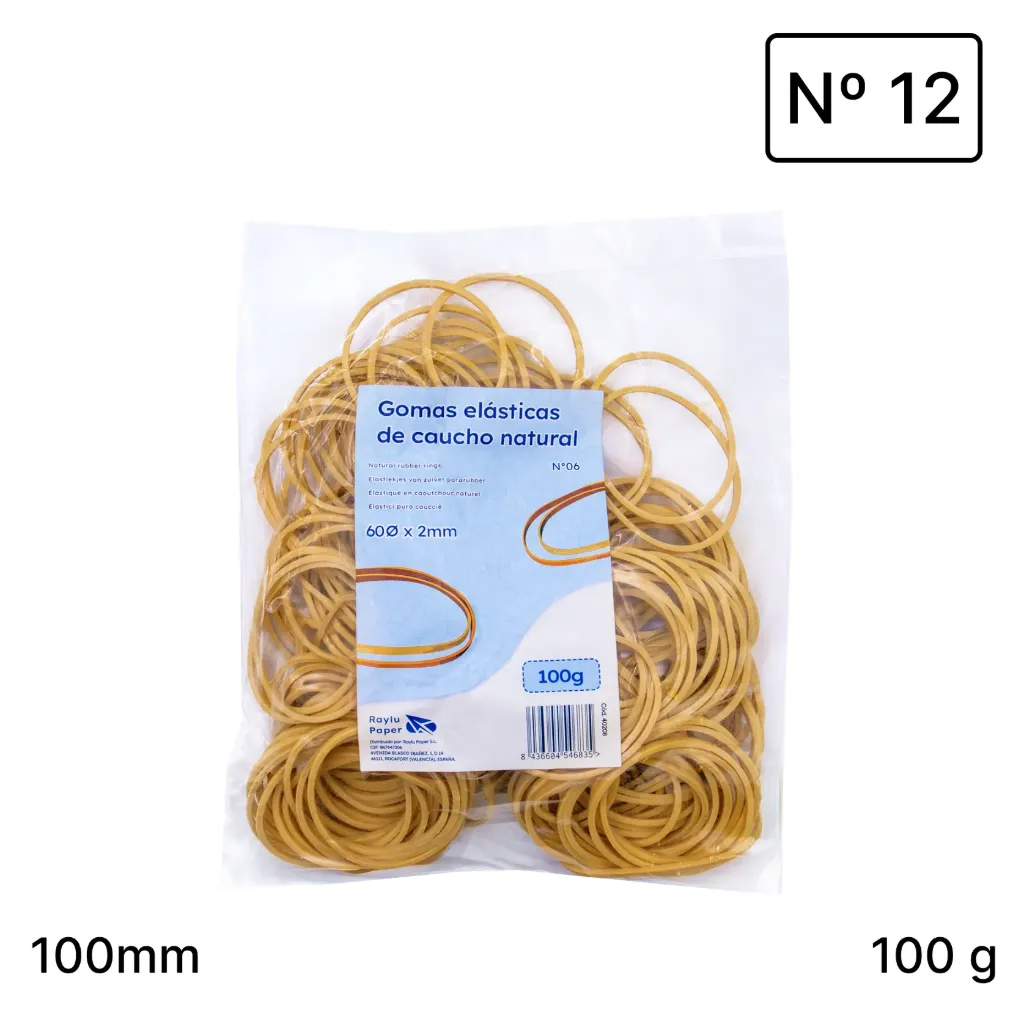 GOMAS ELÁSTICAS Ø60x2mm BOLSA 100gr
