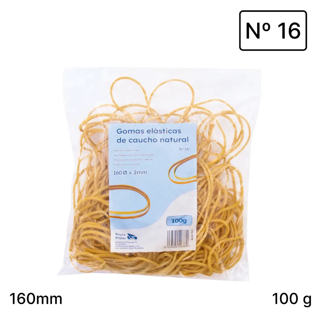 GOMAS ELÁSTICAS Ø160x2mm BOLSA 100gr