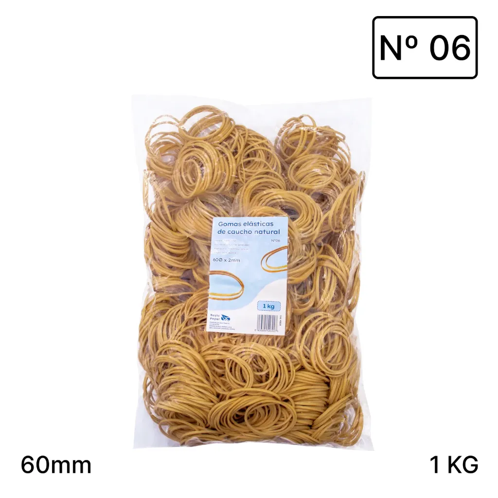 GOMAS ELÁSTICAS Ø60x2mm BOLSA 1Kg