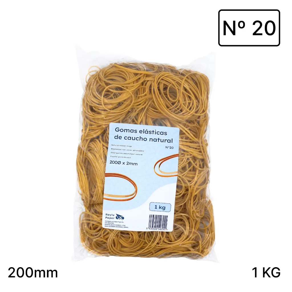 GOMAS ELÁSTICAS Ø200x2mm BOLSA 1Kg