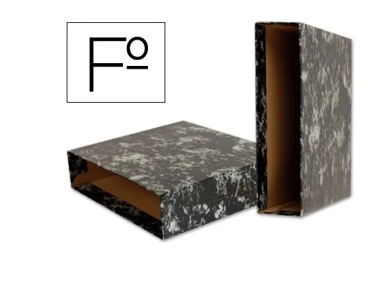 ARCHIVADOR DE PALANCA Folio NEGRO JASPEADO Pack 10u + CAJA