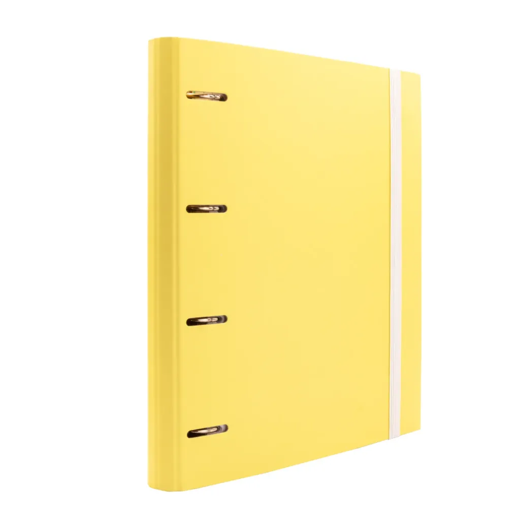 CARPEBLOCK 4 ANILLAS AMARILLO PASTEL