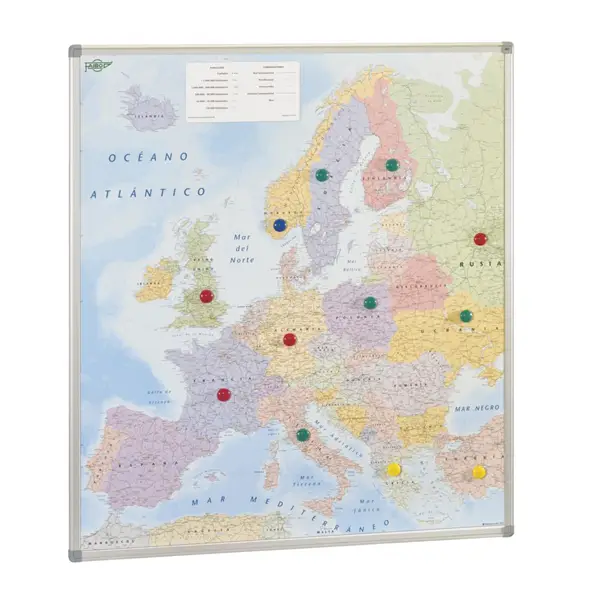 MAPA DE EUROPA MAGNÉTICO MARCO ALUMINIO