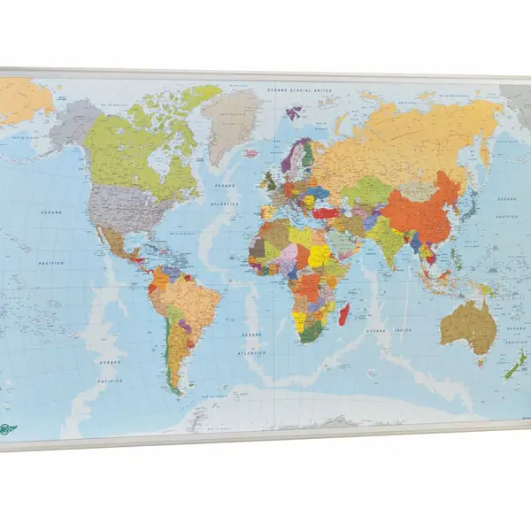 [DF10005] MAPA MUNDI MAGNÉTICO MARCO ALUMINIO