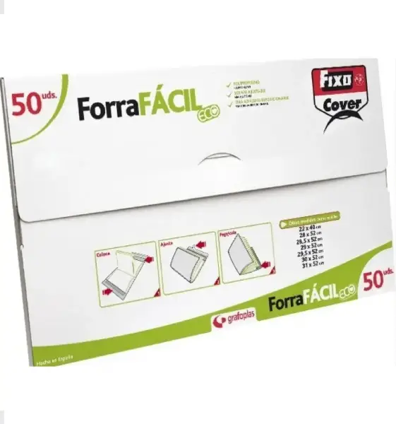 FORRALIBROS AJUSTABLE LOMO 29cm PP CAJA 50u
