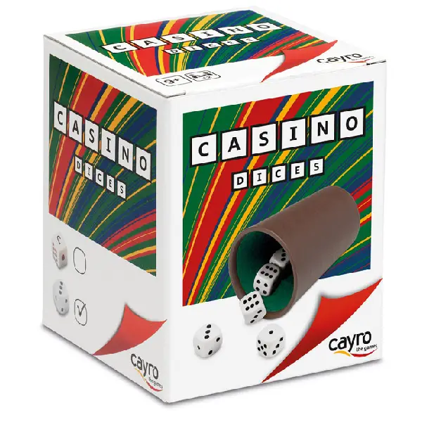 [74145] CUBILETE FORRADO + 5 DADOS DE PUNTOS