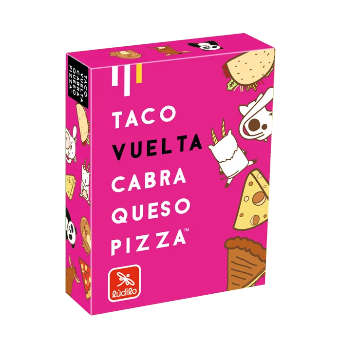JUEGO DE CARTAS TACO, VUELTA, CABRA, QUESO, PIZZA