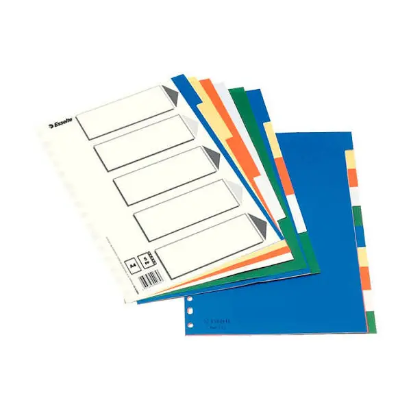 [826259] JUEGO DE 5 SEPARADORES Folio PLASTICO