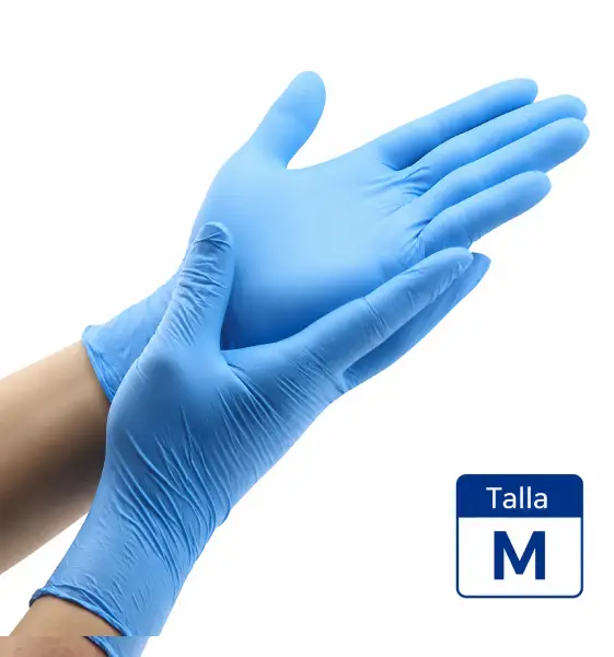 GUANTES NITRILO DESECHABLES M 100u