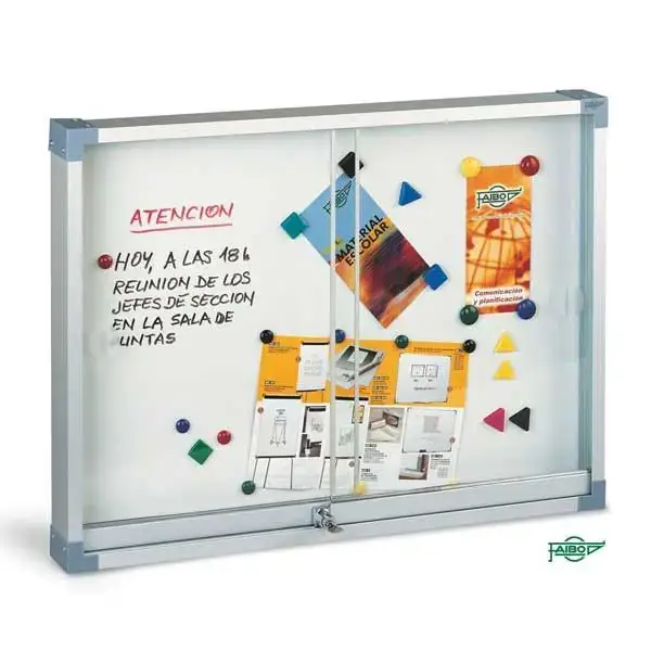 VITRINA INTERIOR BLANCA MAGNÉTICA 100x146 PUERTAS DE METACRILATO