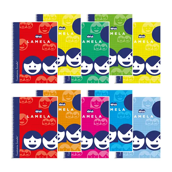 [20167] CUADERNO ESPIRAL LAMELA Folio CUADROVIA 80h 4mm 70gr Pack 10u