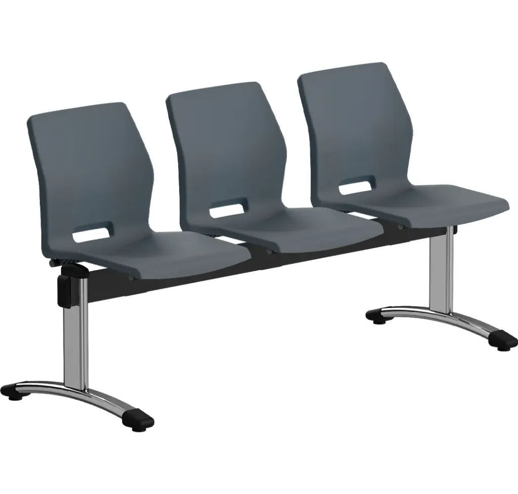 [DG10541] BANCADA SLIM 3 PLAZAS (Grafito)
