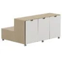 GRADA AGORA VERSA MÓVIL CON PUERTAS