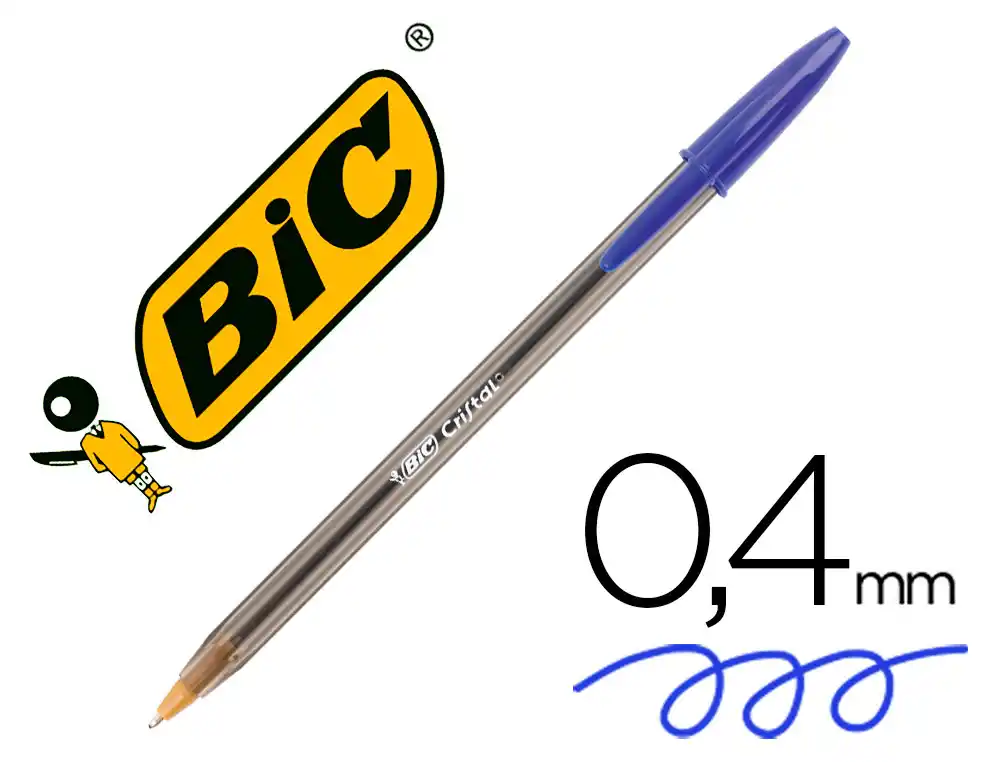 [080105] BOLÍGRAFO BIC CRISTAL MEDIUM (Azul)