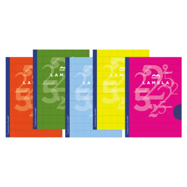 [21440] LIBRETA GRAPADA LAMELA A4 CUADROVIA 50h 3mm 90gr Pack 5u.