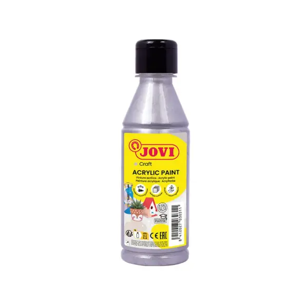[649466] PINTURA ACRÍLICA ESCOLAR MULTIUSO Metal 250ml (Plata)