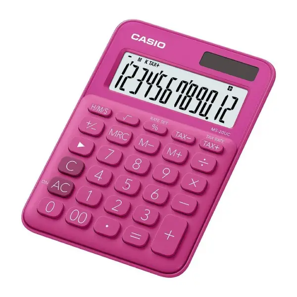 [247859] CALCULADORA CASIO MS-20UC ROJO