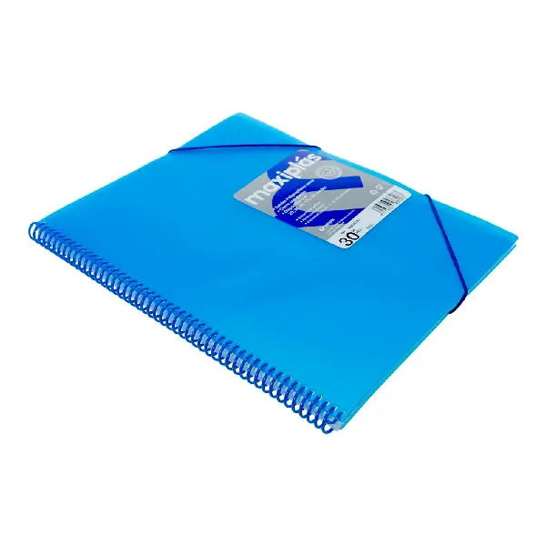 [180620] CARPETA ESPIRAL MAXIPLAS A4 30 FUNDAS (Azul)
