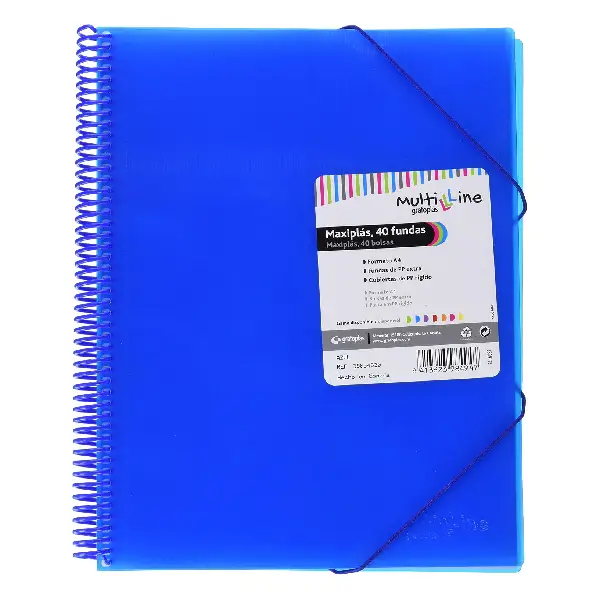 [180622] CARPETA ESPIRAL MAXIPLAS A4 40 FUNDAS (Azul)