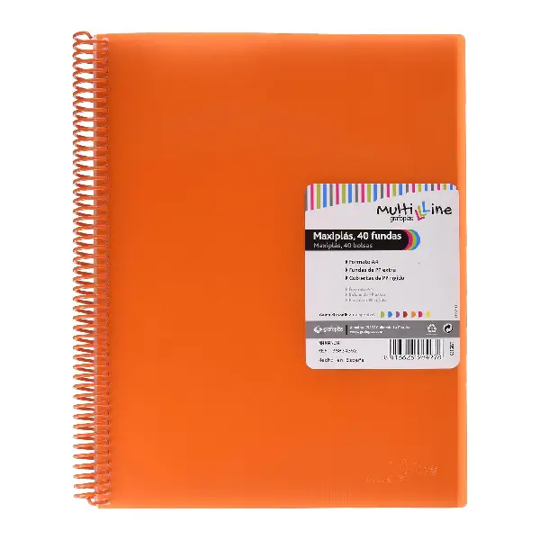 CARPETA ESPIRAL MAXIPLAS A4 40 FUNDAS