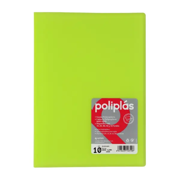 CARPETA POLIPLAS A4 10 FUNDAS