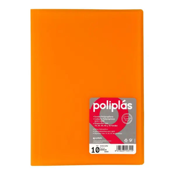 CARPETA POLIPLAS A4 10 FUNDAS