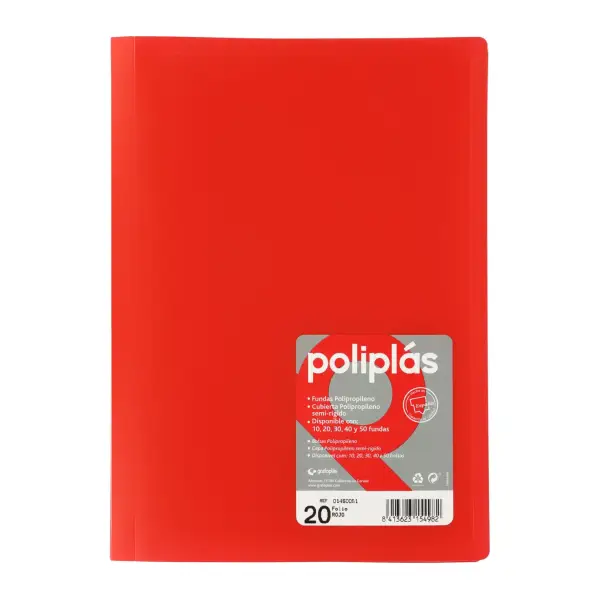 CARPETA POLIPLAS A4 20 FUNDAS