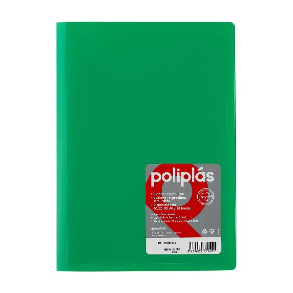 CARPETA POLIPLAS A4 30 FUNDAS