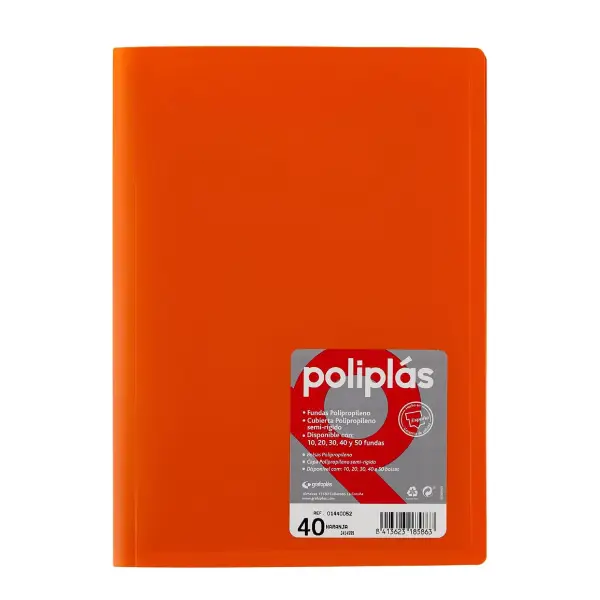 CARPETA POLIPLAS A4 40 FUNDAS