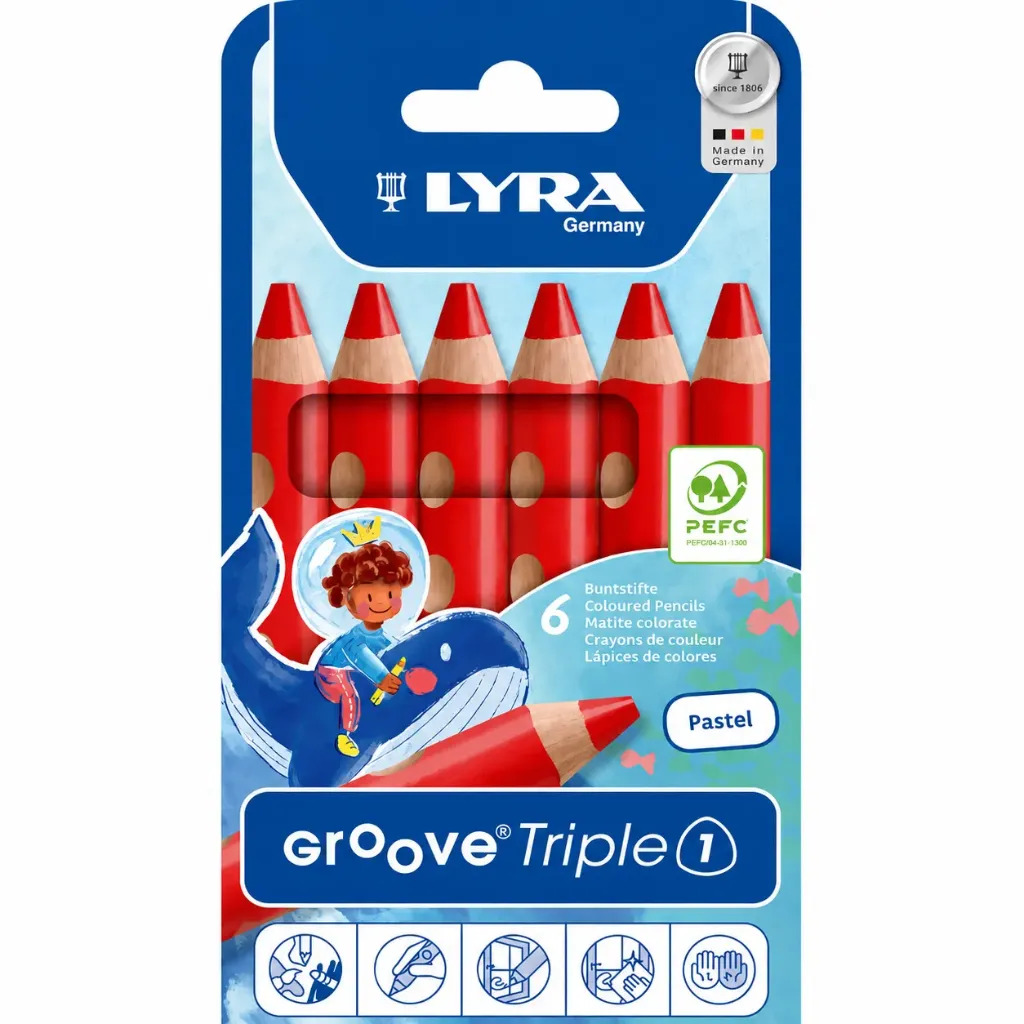 LÁPIZ LYRA GROOVE TRIPLE 1 Caja de 6u