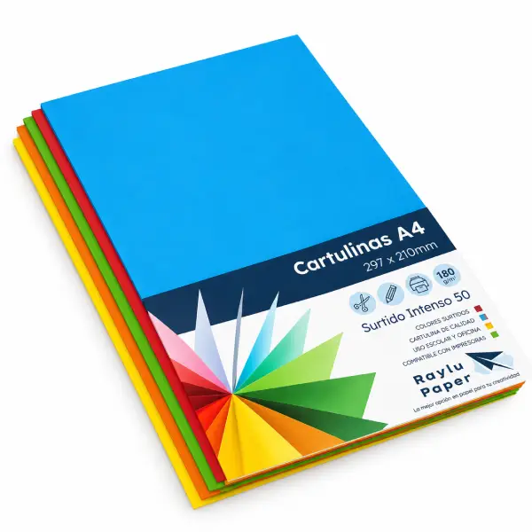 [825350] CARTULINA A4 SURTIDO VIVO 50u