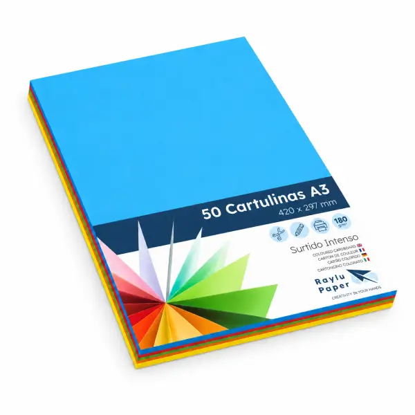 [825348] CARTULINA A3 SURTIDO VIVO 50u