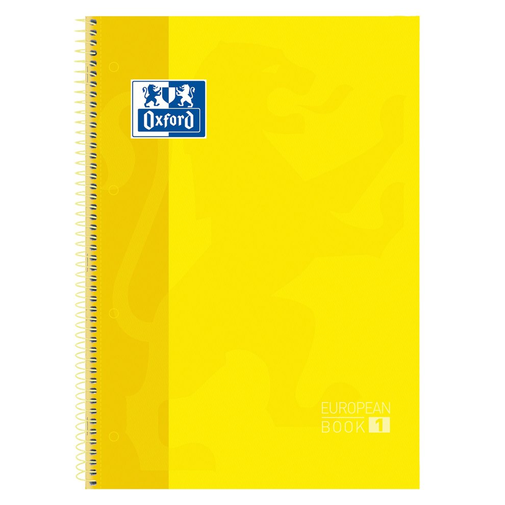 BLOC ESPIRAL OXFORD EUROPEAN BOOK 1 A4+ CUADRO 5x5 TAPA EXTRADURA