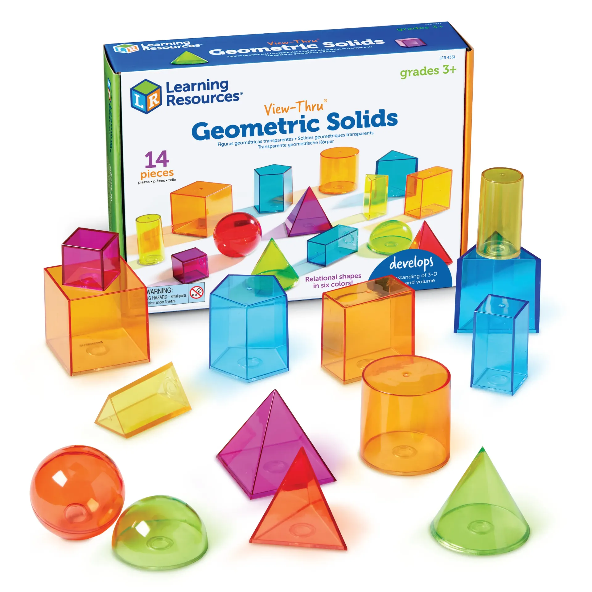 [73674] CUERPOS GEOMÉTRICOS TRANSPARENTES 14u