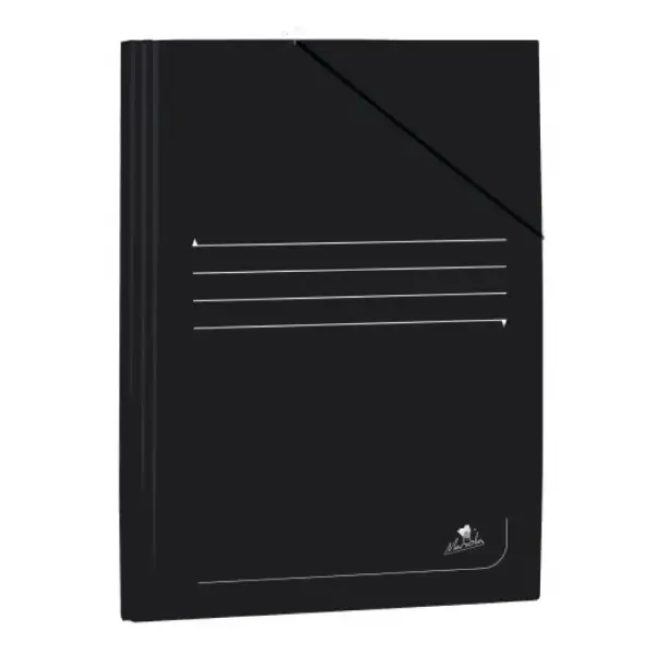 CARPETA DE GOMAS Y SOLAPAS A4+ CARTÓN NEGRA