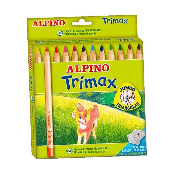 LÁPIZ ALPINO TRIMAX 12 COLORES