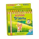 LÁPIZ ALPINO TRIMAX 12 COLORES