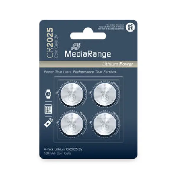 PILA LITIO MEDIARANGE CR-2025 Pack 4u
