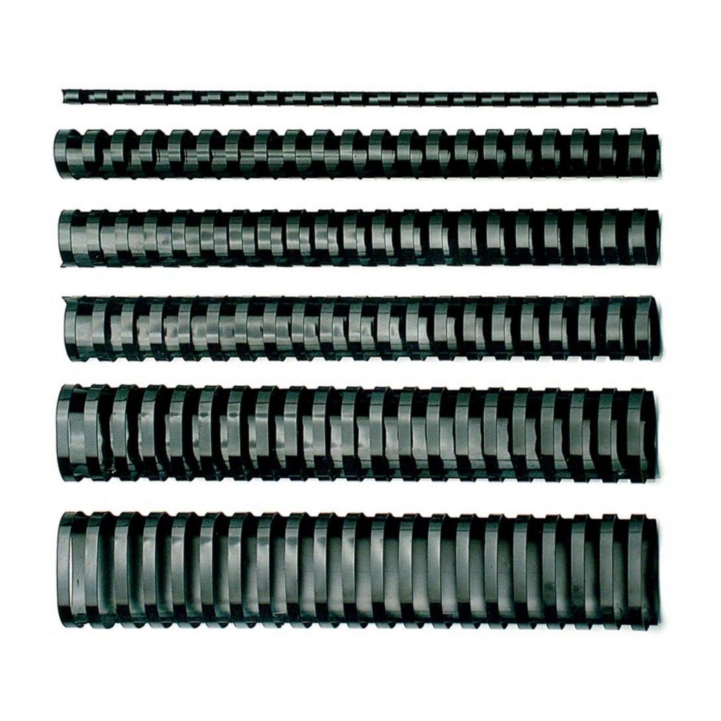 CANUTILLO DE PLÁSTICO OVALADO 32MM CAJA 50 UDS NEGRO