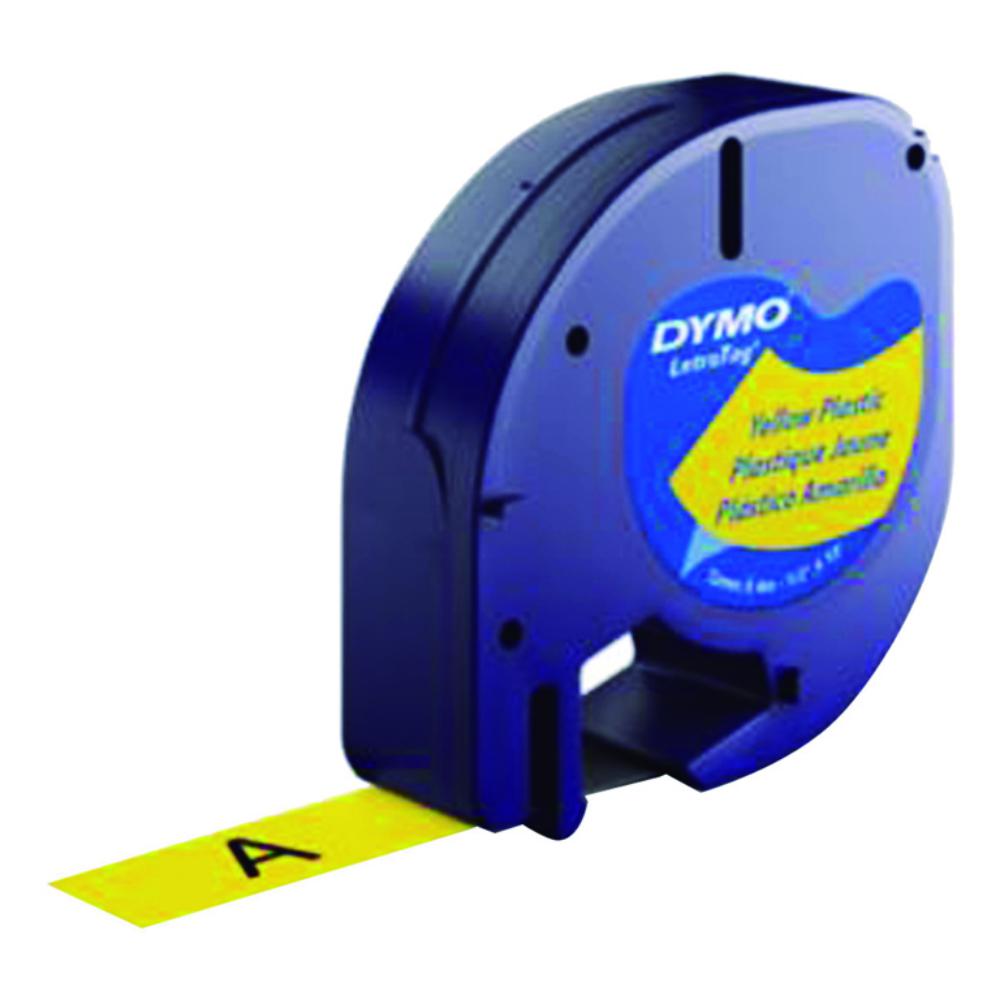 CINTA DYMO LETRATAG PLÁSTICO NEGRO/AMARILLO