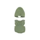 CONJUNTO ROPA DE PUNTO PELELE Y GORRO 40cm
